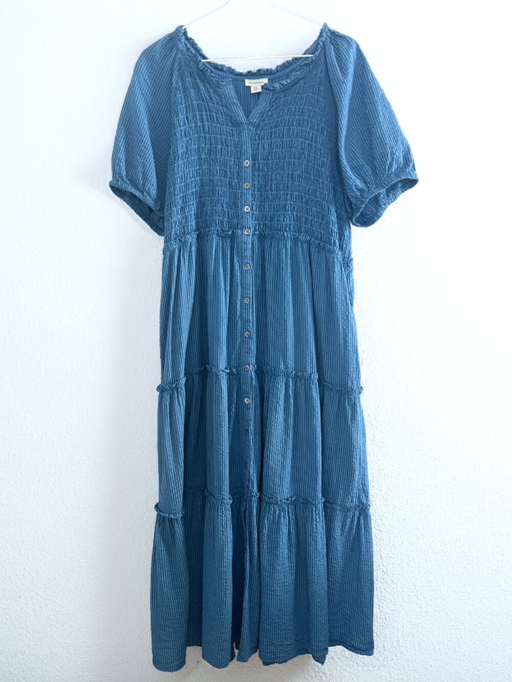 Sundance Topsail Maxi Dress Blue Cottagecore Flowy Boho Petite XL